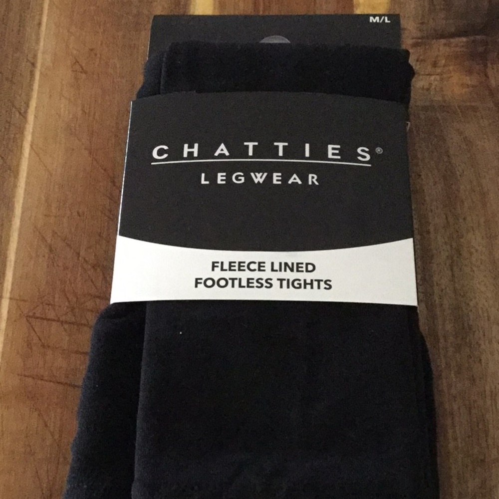 Black footless tights